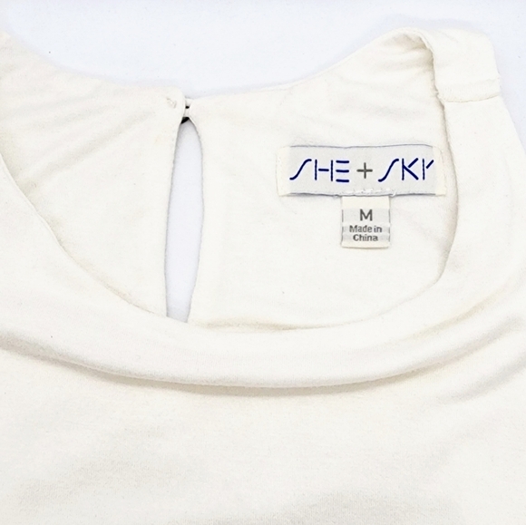 She + Sky Ruched Tie Sides Cropped Tank - Picture 4 of 5